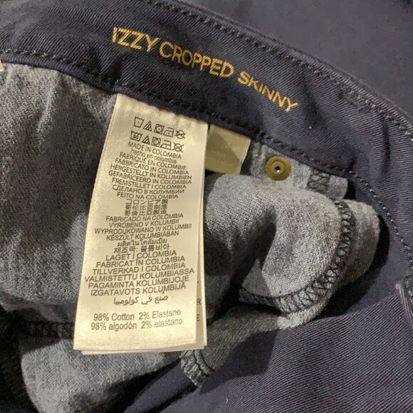 MICHAEL Michael Kors Izzy Cropped Skinny True Navy Blue Pants NEW $89 - Picture 8 of 8